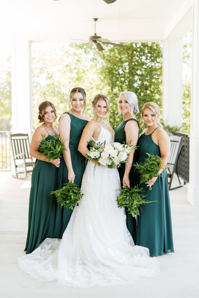 Wedding at Kendal Point, Elegant white and Green Wedding, Bride and Bridesmaids, Touch of Whimsy Design and Coordination, Photography by Pine and Blossom