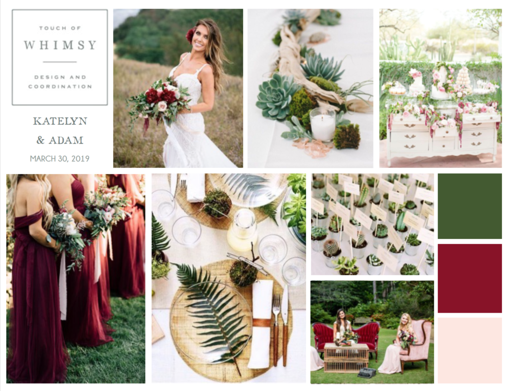 Crimson Wedding Mood Board by Touch of Whimsy Design and Coordination | Letsgetwhimsical.com